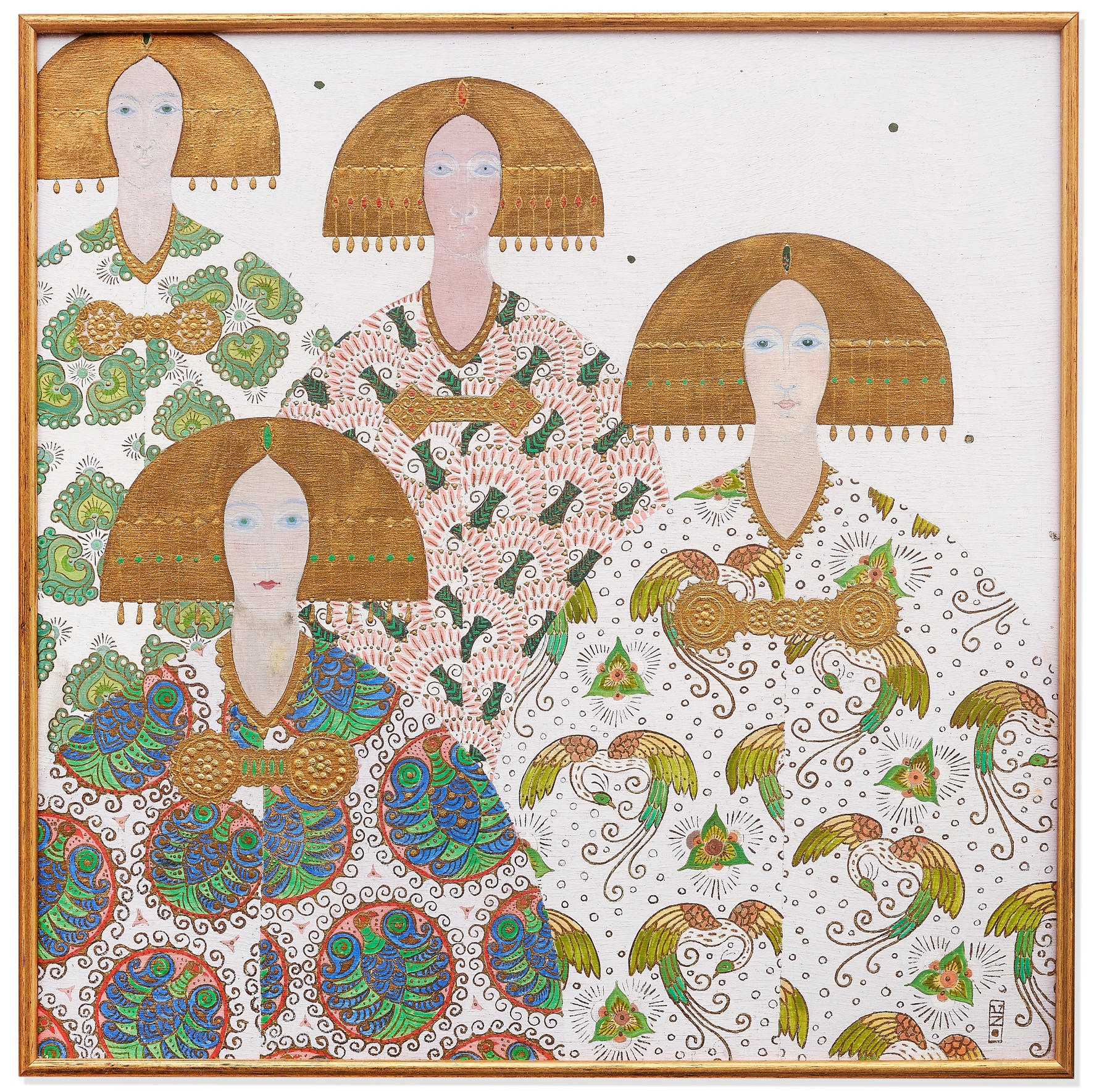 Artwork by Vittorio Zecchin, Matrone, Made of oil, tempera, gold leaf and pencil on panel