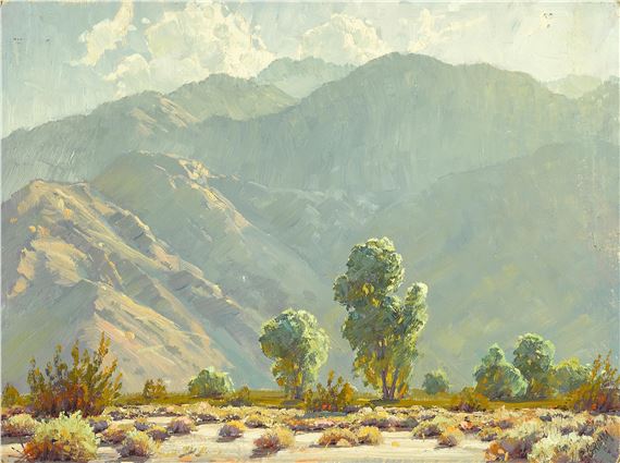 Desert Activity; Grey Day; Desert Vegetation; Desert Rocks (a group of four) by Paul Grimm