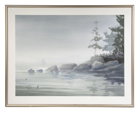 Robert Spring | Rocky Ledge with Buoys | MutualArt