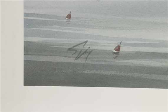 Robert Spring | Rocky Ledge with Buoys | MutualArt