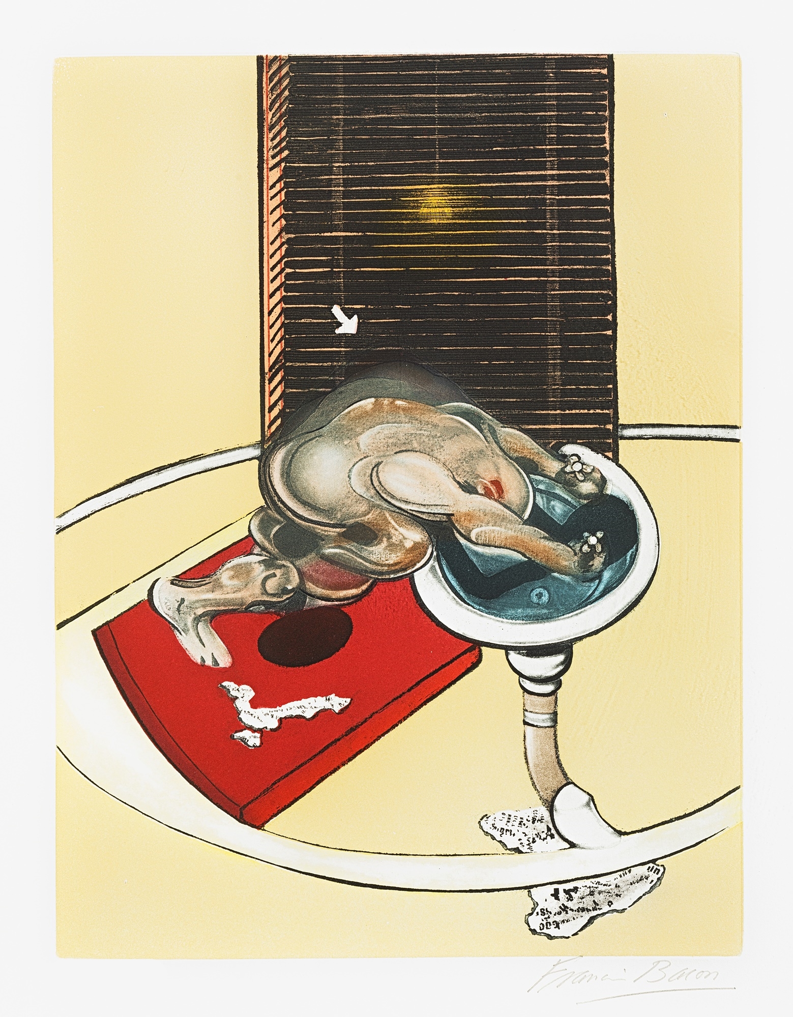 Figure At A Washbasin by Francis Bacon, 1977-1978