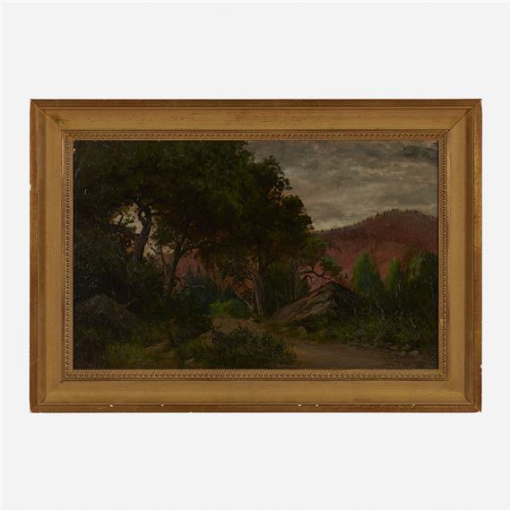 James Everett Stuart | Roadway and Oak Trees Near the Columbia River ...