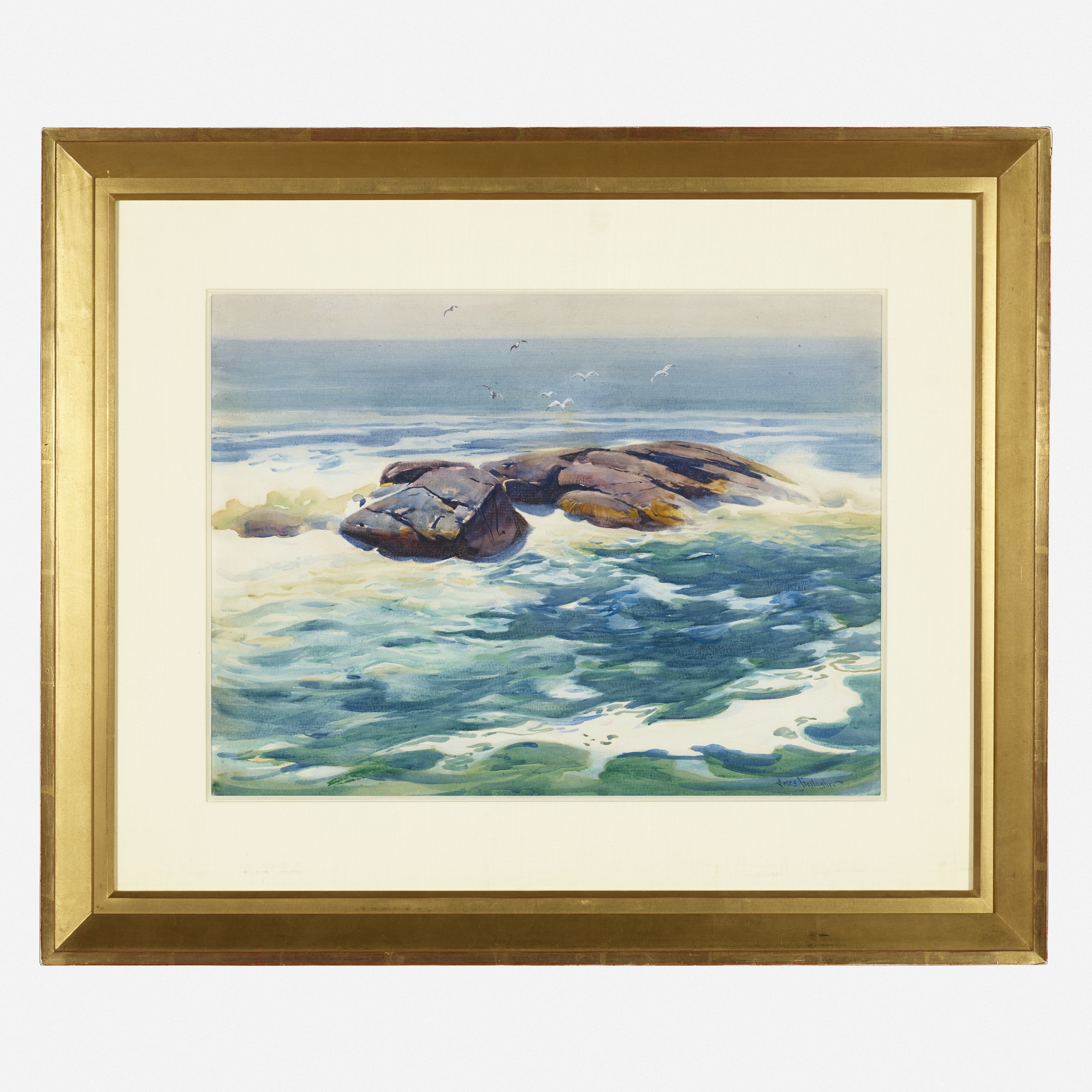 Artwork by Sears Gallagher, Norton's Ledge, Monhegan, Made of watercolor on paper