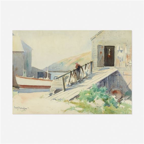 Fish Shacks, Monhegan Island by Sears Gallagher, 1869–1955