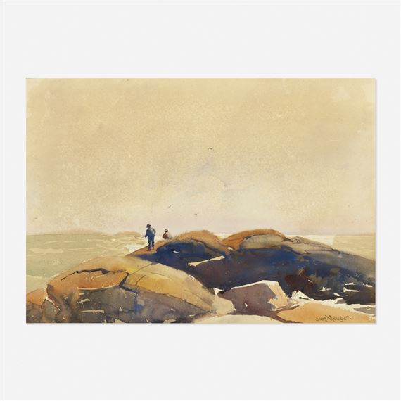 Fisherman, Gull Pond, Monhegan by Sears Gallagher, 1869–1955
