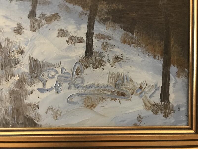 Gustav P. Rimmer | Winter scape with mother and child | MutualArt