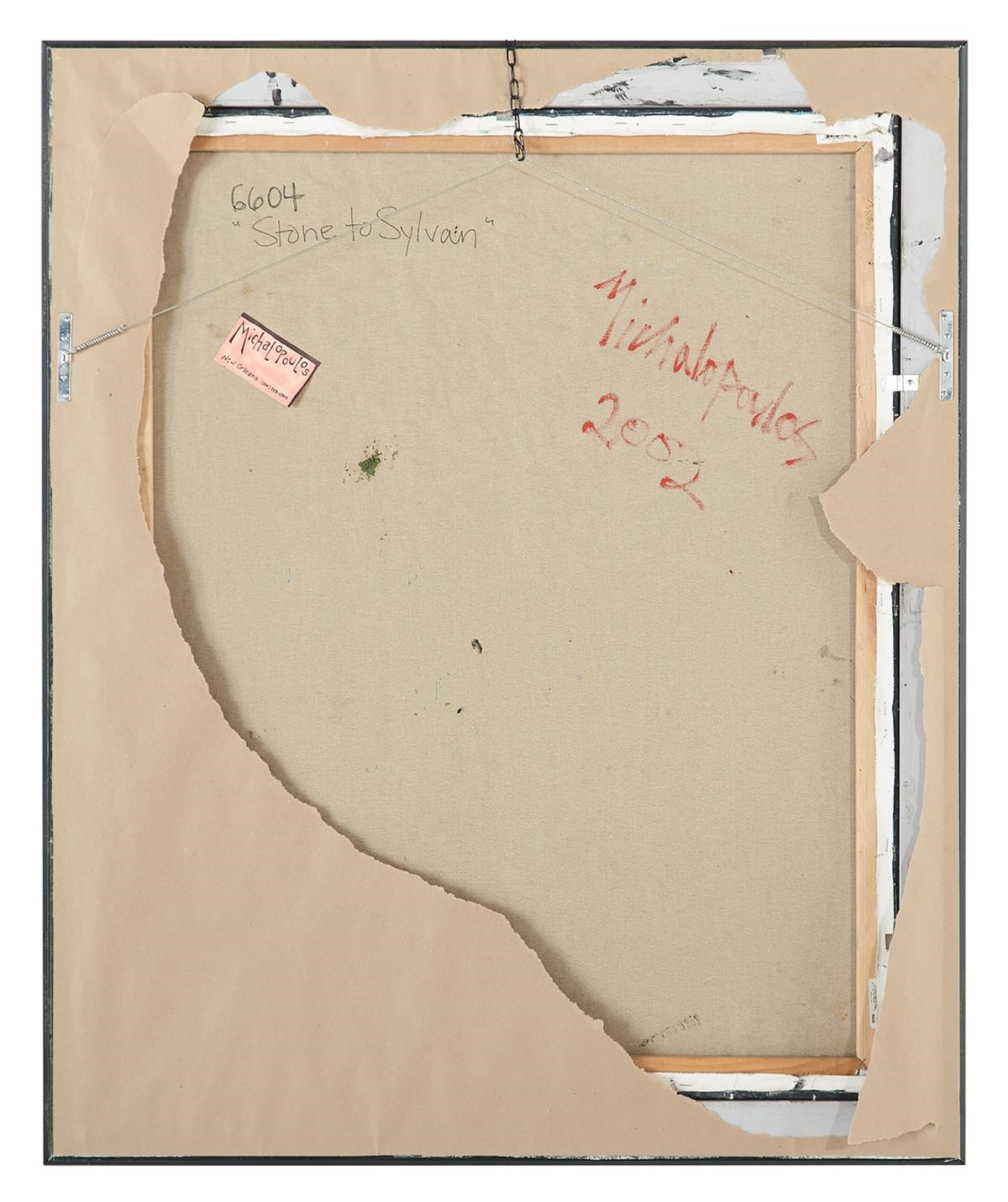 Artwork by James Michalopoulos, "Stone to Sylvain", Made of oil on canvas