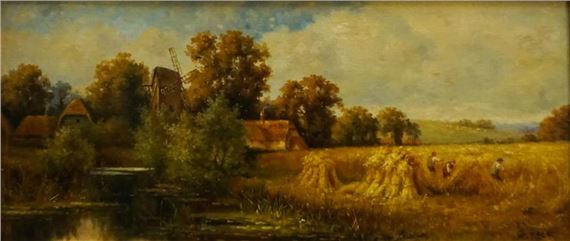 Windmill on Canal by G. Rose