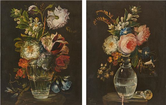 Pair of Floral Still Lives - Salvatore Giusti