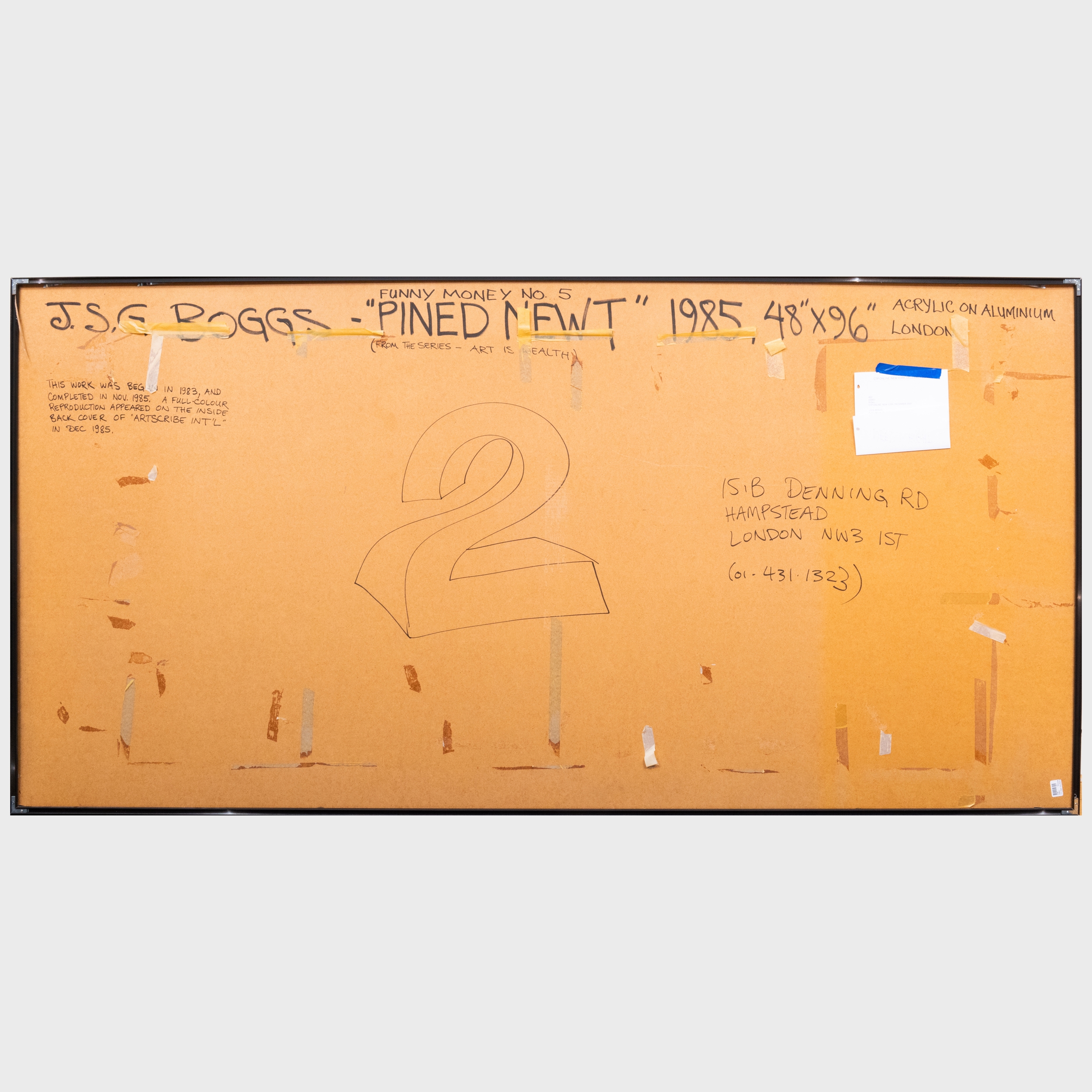 J.S.G. Boggs | Funny Money No. 5 Pined Newt (1985) | MutualArt