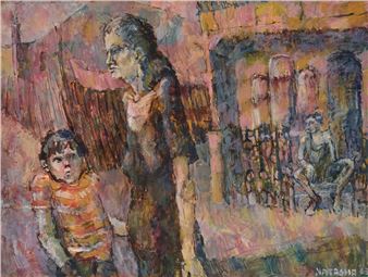 Urban Scene with Figures - Natasha Kosinzev