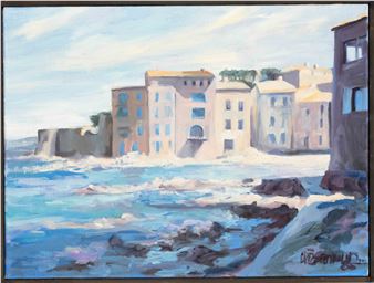 Row of houses by the sea - Günter Sponheuer