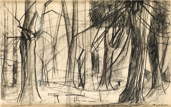 HIVER DAS LE PARC by Pierre Theron, 1958