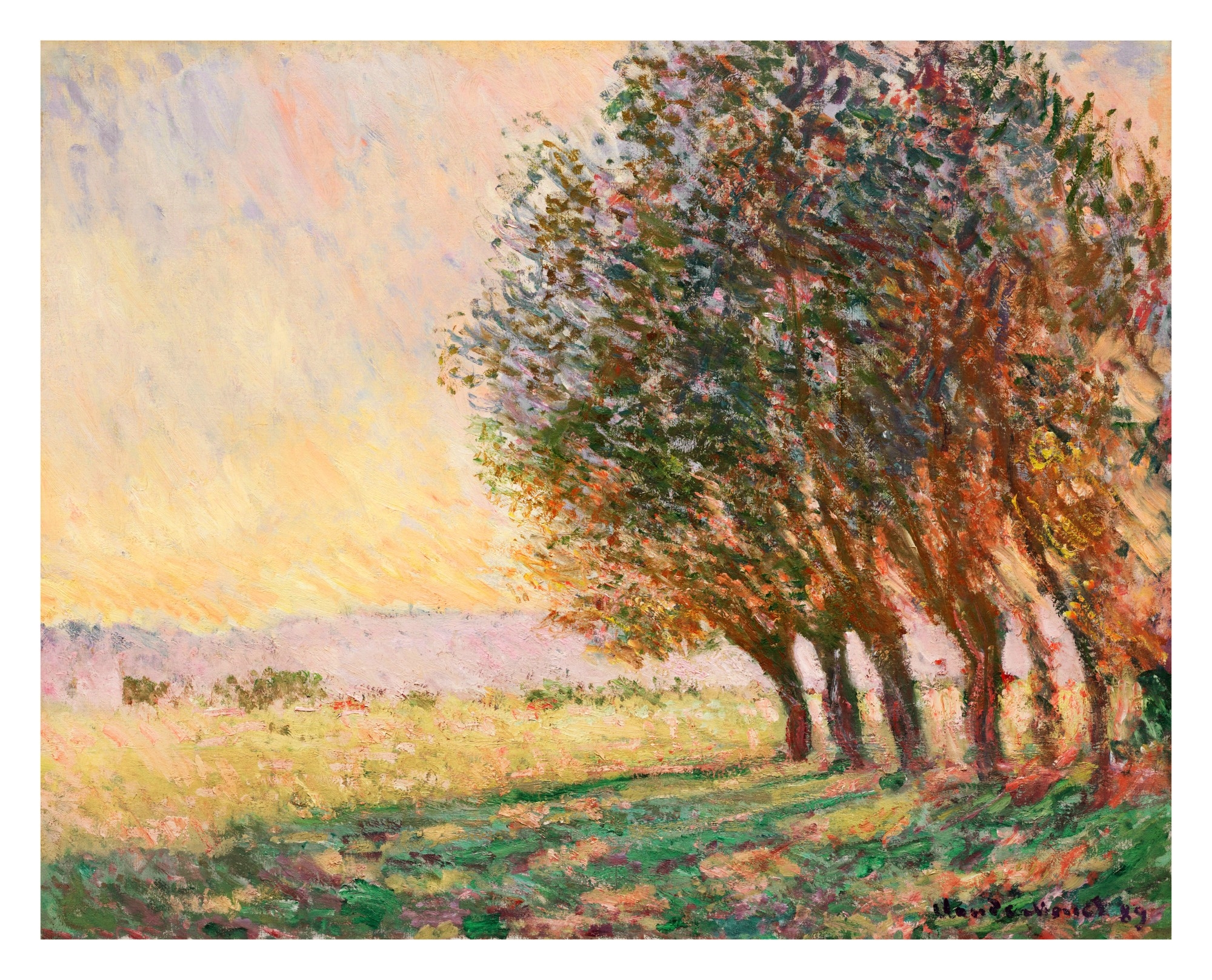 Artwork by Claude Monet, Saules au soleil couchant, Made of oil on canvas