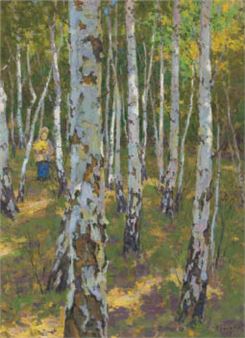 Birch trees - Vladimir Grigorevich Vlasov