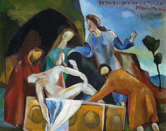 Colin McCahon | Entombment after Titian (1946) | MutualArt