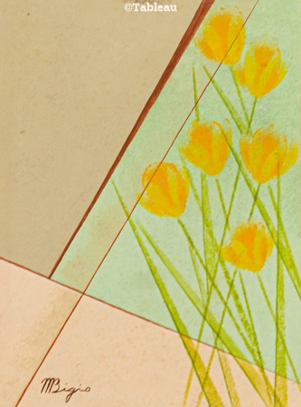 Artwork by Marilene Bigio, Flores, Made of oil on plate