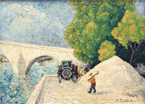 Kade aan de Seine, Parijs by Max Rädecker, 1929
