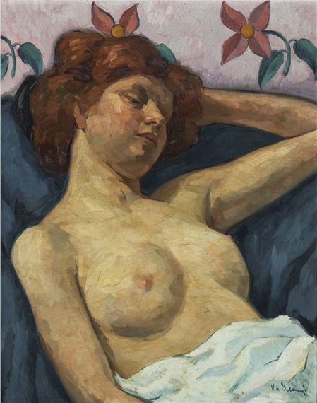 Liegender Akt by Viktor Belanyi