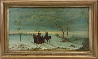 Soldatentrupp im Winter - Heinrich Zitterbarth