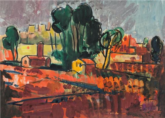 Landschaft in der Provence by Carl Walter Liner, 1947