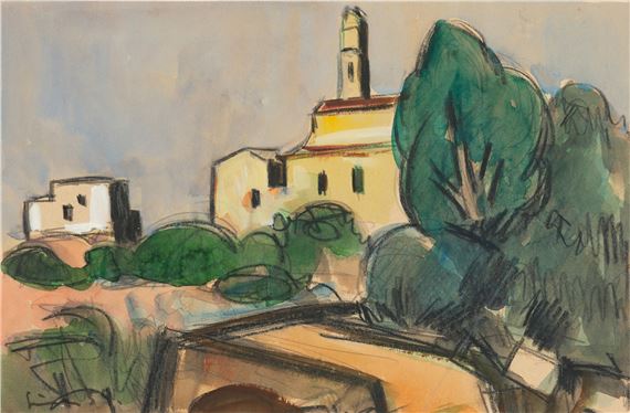 Kirche auf Korsika by Carl Walter Liner, 1954