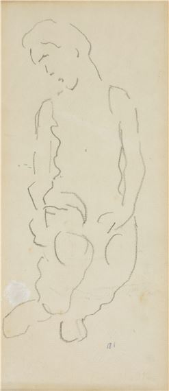 Studie einer sitzenden Frau by Ferdinand Hodler