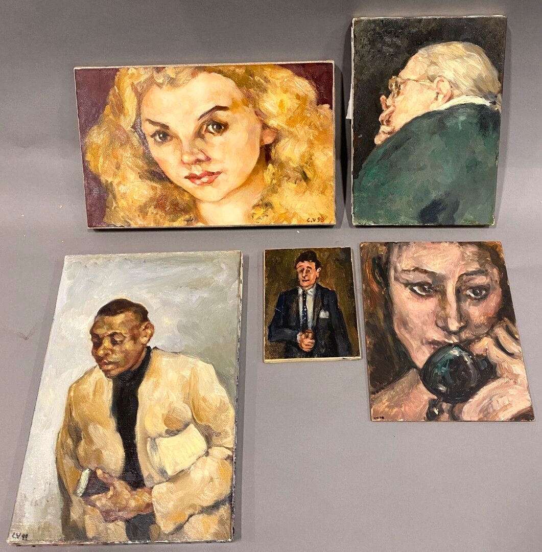 Claude Volkenstein | Lot of portraits of women and men | MutualArt