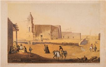 The Plaza and Church of El Paso - Augustus Guy de Vaudricourt