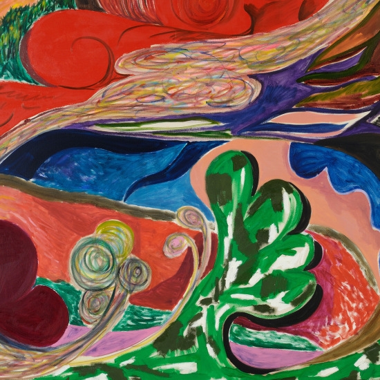 Artwork by Shara Hughes, Inside Outside, Made of oil and acrylic on canvas