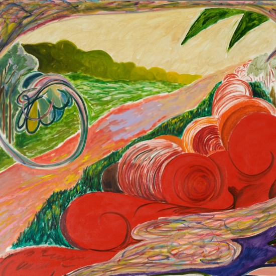 Artwork by Shara Hughes, Inside Outside, Made of oil and acrylic on canvas