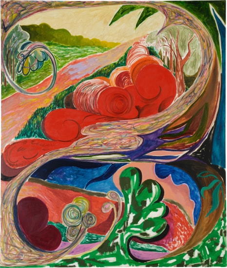 Artwork by Shara Hughes, Inside Outside, Made of oil and acrylic on canvas