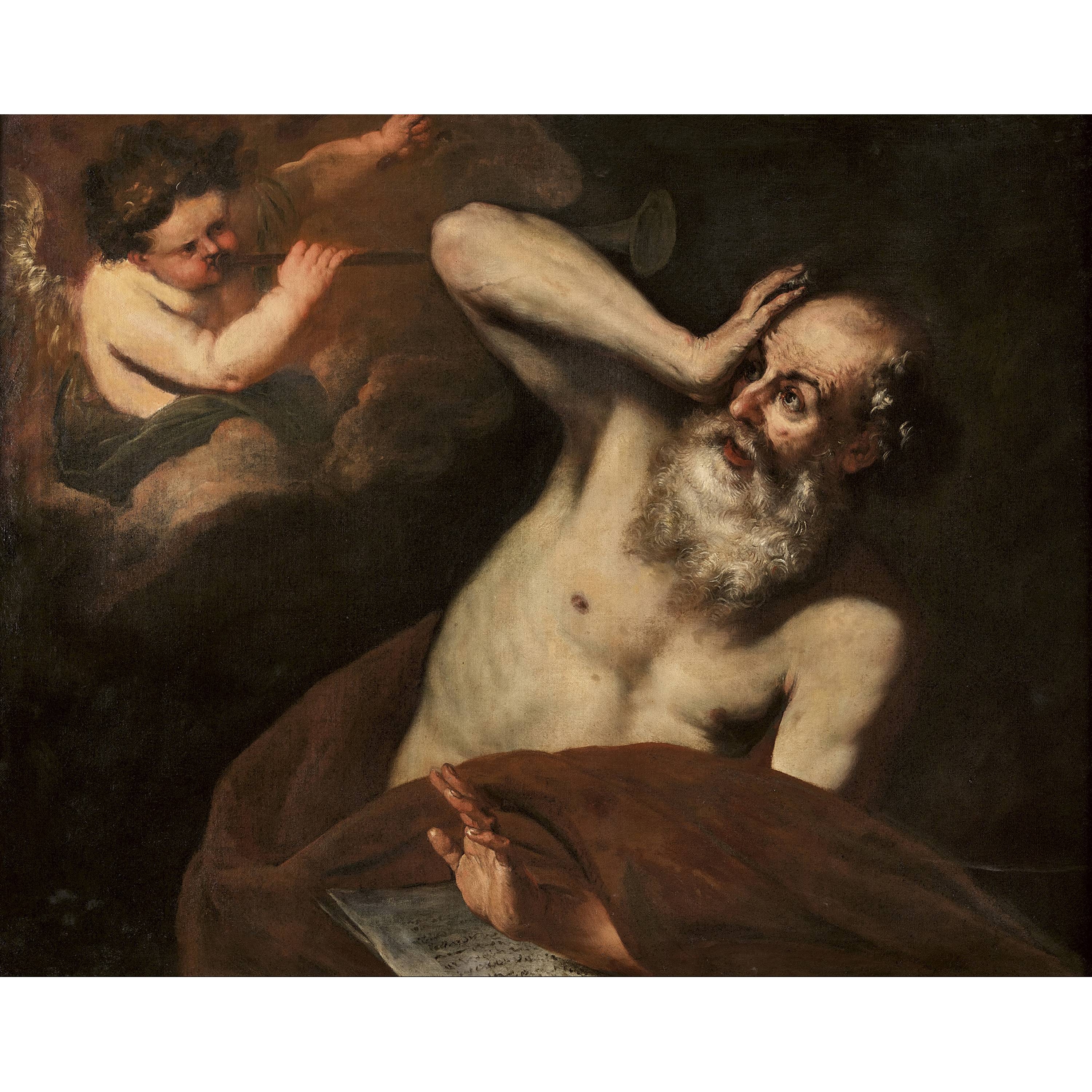 Artwork by Juan Do, Die Vision des Heiligen Hieronymus., Made of Oil on canvas