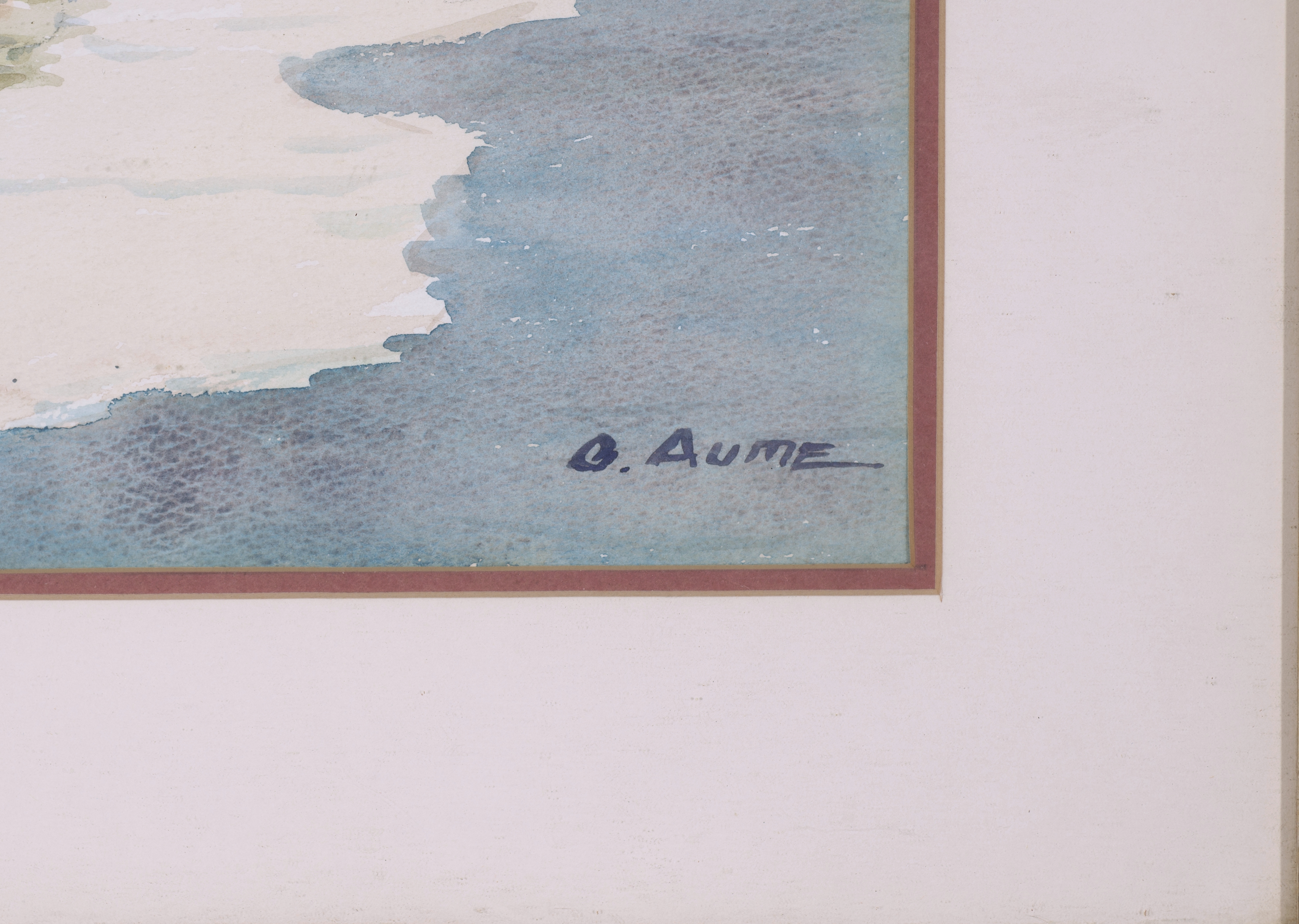 Artwork by C. Aume, Beach House, Bermuda, Made of Watercolor on paper
