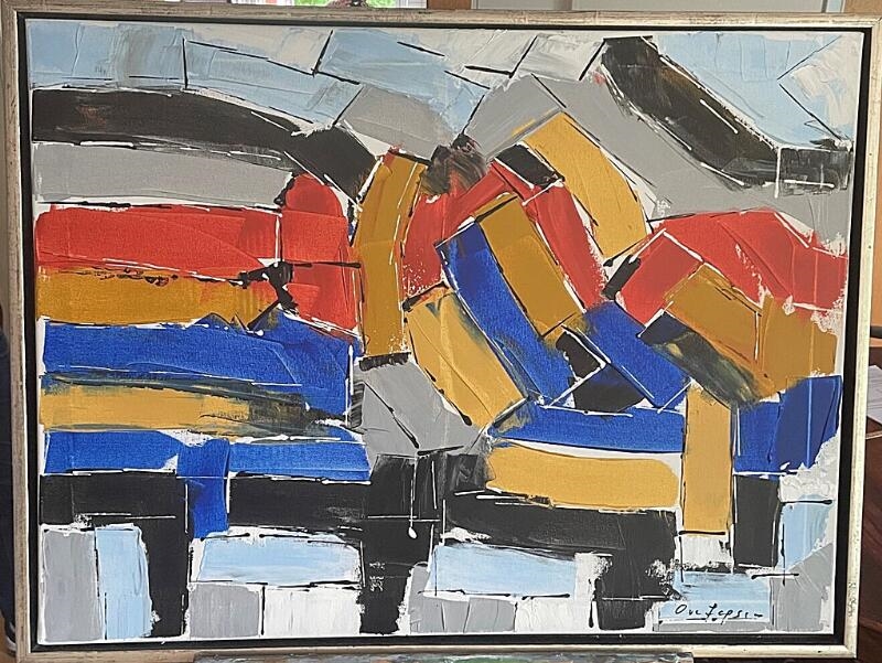 Artwork by Ove Jepsen, Composition, Made of Oil on canvas