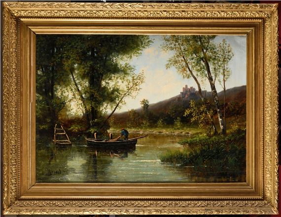 Pêcheur en barque by Henri Paul Gérard