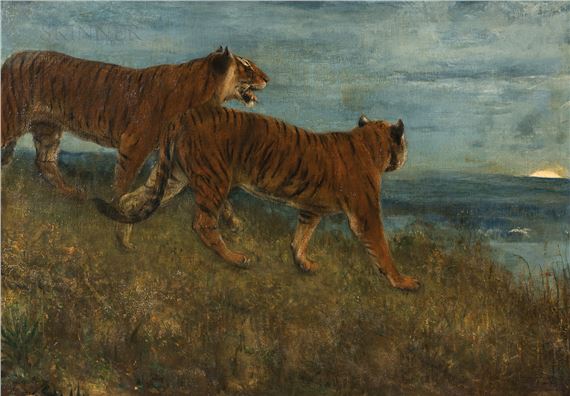 John Macallan Swan | Tigers by Moonrise | MutualArt