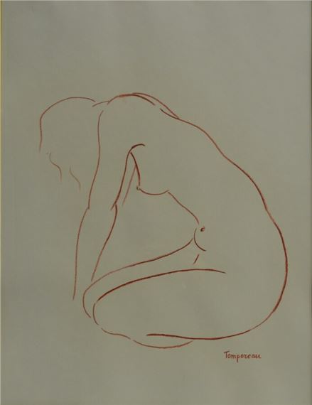 Nu féminin accroupi