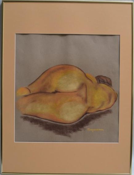 Nu féminin étendu de dos