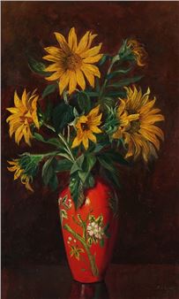 Still life of flowers in a vase - Sidney A. Court