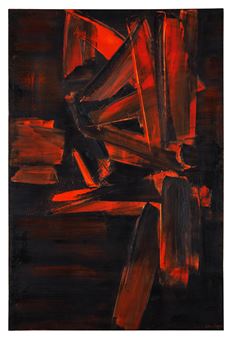 Peinture 195 x 130 cm, 4?ao?t 1961 - Pierre Soulages
