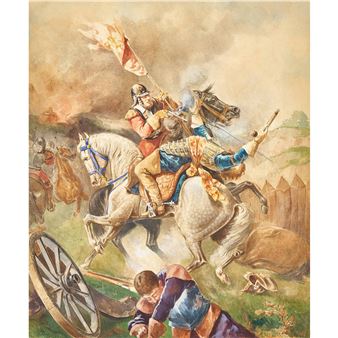 Episode from Cromwell's battles fight - Criston Adolf Fesch