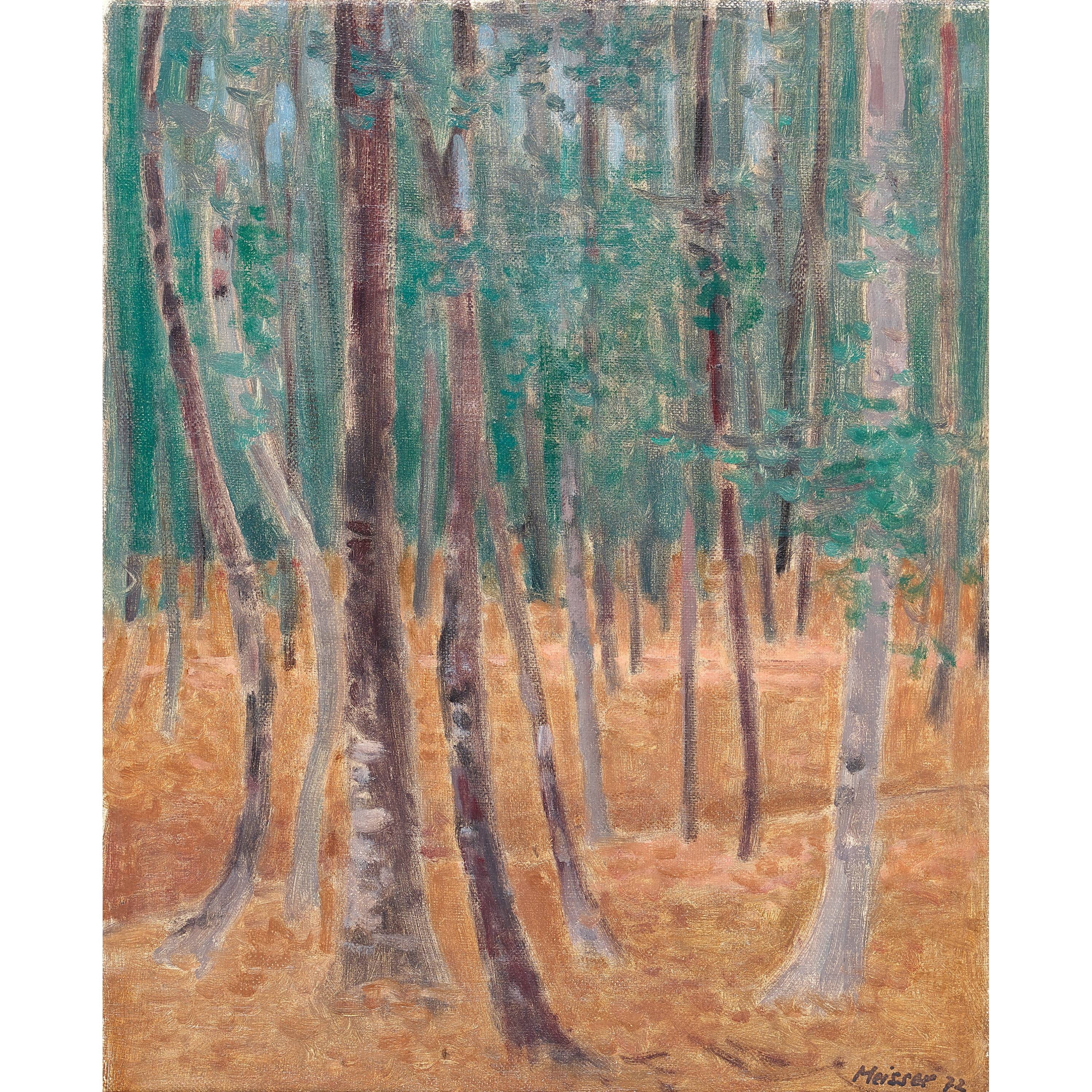 Artwork by Leonhard Meisser, Sommerwald, Made of oil on canvas