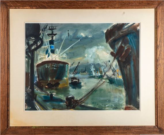 Port of Rouen by Pierre Martin Gueret