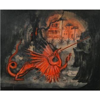 Design for Early Metropolitan Opera production Il Trovatore - Motley