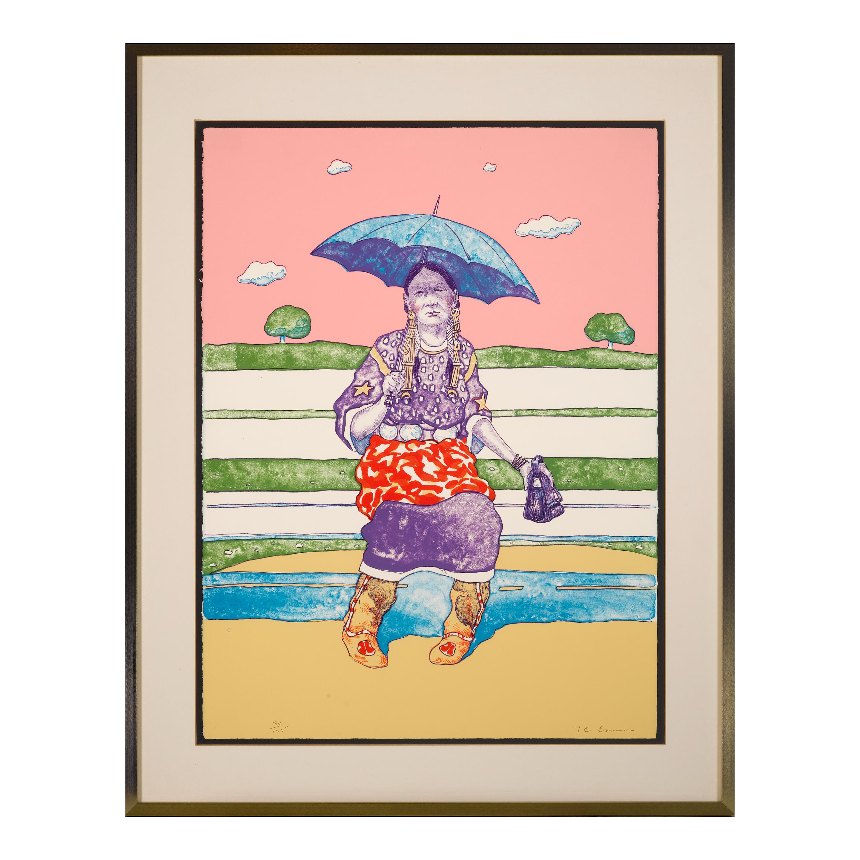 T.C. Cannon Waiting for the Bus, Anadarko Princess, (1977) MutualArt