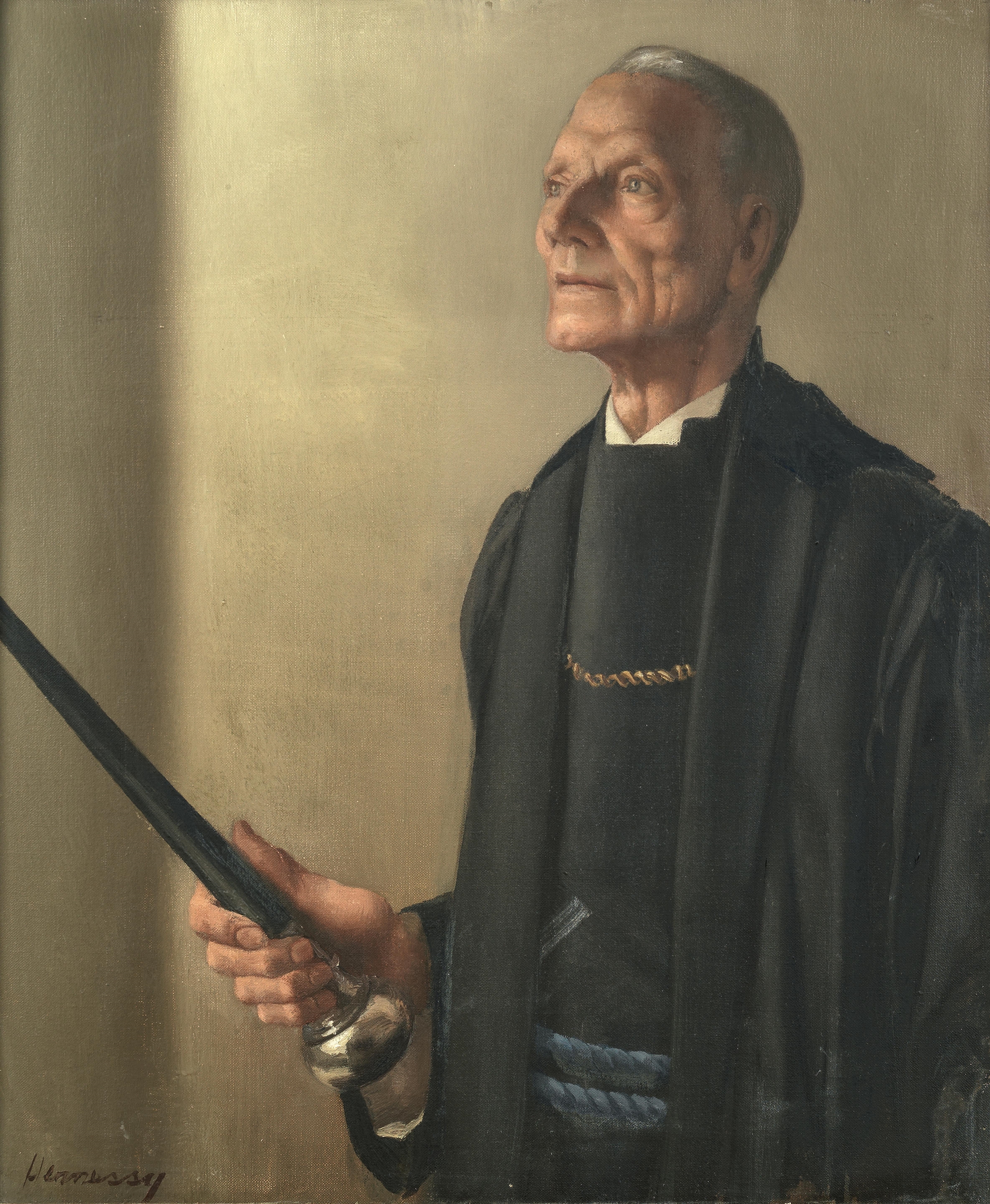 Patrick Hennessy | Portrait of George Skeates, Verger | MutualArt