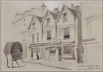 street scene with a hotel title - Charles Wellington Furlong