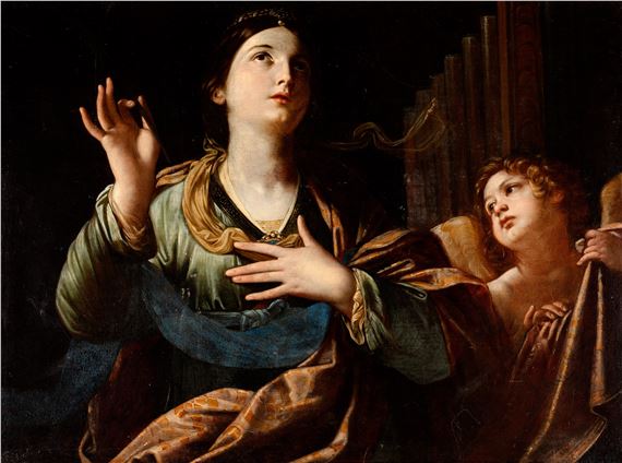 Santa Cecilia and an Angel by Giovan Giacomo Sementi
