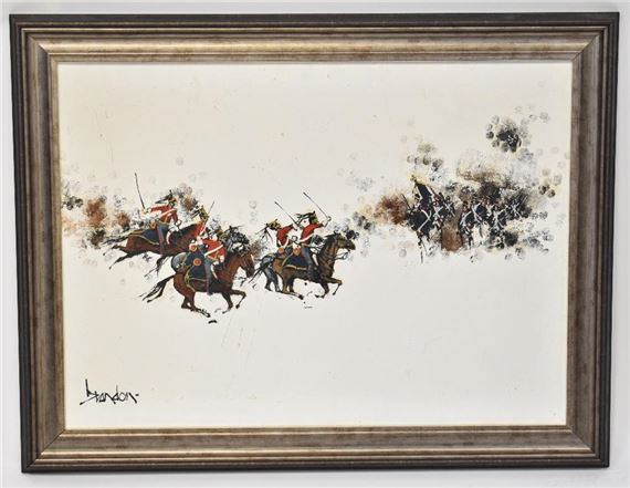 Brandon Cross | oil on canvas depicting charging British cavalry ...